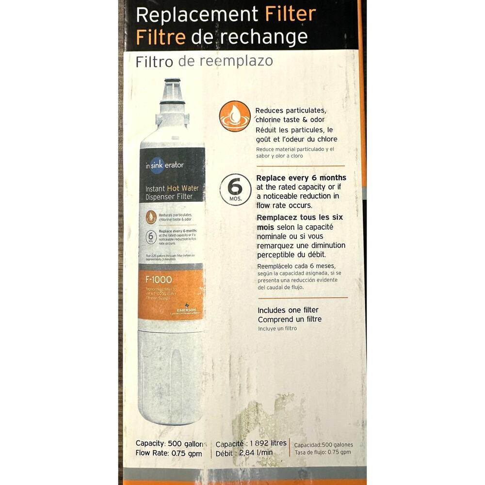 InSinkErator F-1000 Replacement Filter Instant Hot Water Dispenser NOB Sealed